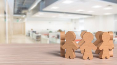 Ahşap İnsan Takım Konsepti 3D Hazırlama