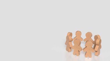 Ahşap İnsan Takım Konsepti 3D Hazırlama