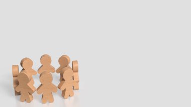 Ahşap İnsan Takım Konsepti 3D Hazırlama