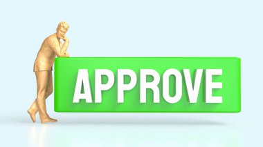 Beyaz arkaplan 3d Hazırlamada Yeşil Onay.