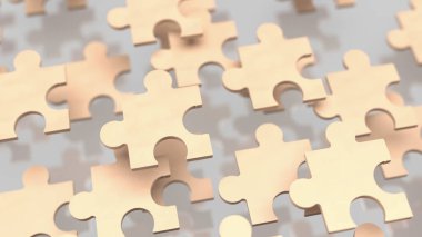 Yapboz işi, bir şirketin farklı parçalarını ya da stratejisini temsil eder. Yapboz parçaları gibi bir araya gelerek tam bir tablo oluşturur..