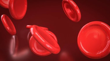 Bilim veya Sağlık İçin Hücre Kanı Konsepti 3D Hazırlama.