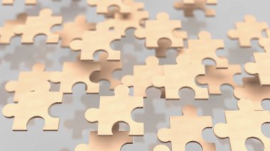 Yapboz işi, bir şirketin farklı parçalarını ya da stratejisini temsil eder. Yapboz parçaları gibi bir araya gelerek tam bir tablo oluşturur..