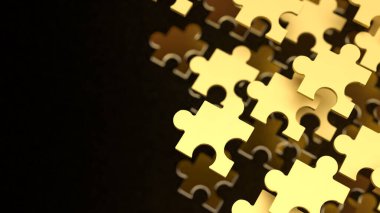 Yapboz işi, bir şirketin farklı parçalarını ya da stratejisini temsil eder. Yapboz parçaları gibi bir araya gelerek tam bir tablo oluşturur..