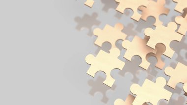 Yapboz işi, bir şirketin farklı parçalarını ya da stratejisini temsil eder. Yapboz parçaları gibi bir araya gelerek tam bir tablo oluşturur..