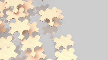 Yapboz işi, bir şirketin farklı parçalarını ya da stratejisini temsil eder. Yapboz parçaları gibi bir araya gelerek tam bir tablo oluşturur..