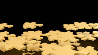 Yapboz işi, bir şirketin farklı parçalarını ya da stratejisini temsil eder. Yapboz parçaları gibi bir araya gelerek tam bir tablo oluşturur..