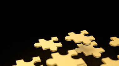 Yapboz işi, bir şirketin farklı parçalarını ya da stratejisini temsil eder. Yapboz parçaları gibi bir araya gelerek tam bir tablo oluşturur..