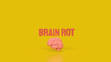Teknoloji için Beyin Çürümesi Konsepti 3D Hazırlama.