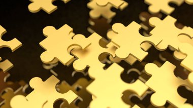 Yapboz işi, bir şirketin farklı parçalarını ya da stratejisini temsil eder. Yapboz parçaları gibi bir araya gelerek tam bir tablo oluşturur..