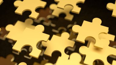 Yapboz işi, bir şirketin farklı parçalarını ya da stratejisini temsil eder. Yapboz parçaları gibi bir araya gelerek tam bir tablo oluşturur..