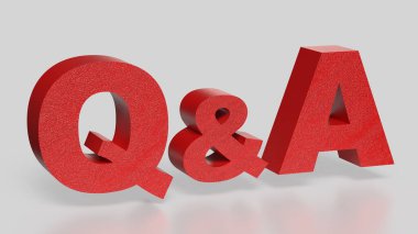  Beyaz Arkaplan 3d Renklendirmesinde Kırmızı Soru & A.