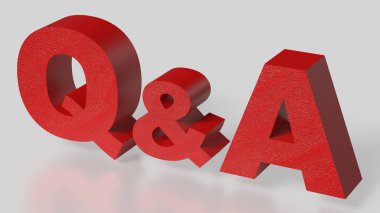  Beyaz Arkaplan 3d Renklendirmesinde Kırmızı Soru & A.