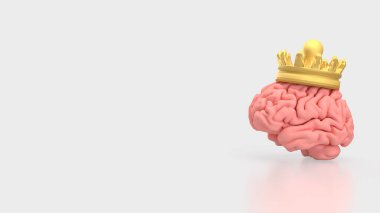 Bilim ya da tıp konsepti için beyin ve altın kaplama