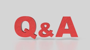  Beyaz Arkaplan 3d Renklendirmesinde Kırmızı Soru & A.