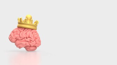 Bilim ya da tıp konsepti için beyin ve altın kaplama