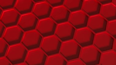 Soyut Arkaplan Konsepti 3D Hazırlama için Kırmızı Arı Kovanı.