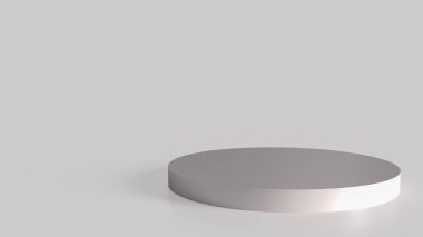 Reklamcılık için beyaz podyum veya 3d sunum konsepti.