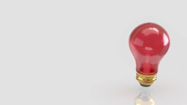 Kırmızı ampul ya da eğitim ya da 3 boyutlu fikir oluşturma.