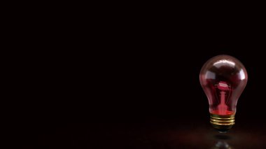 Kırmızı ampul ya da eğitim ya da 3 boyutlu fikir oluşturma.