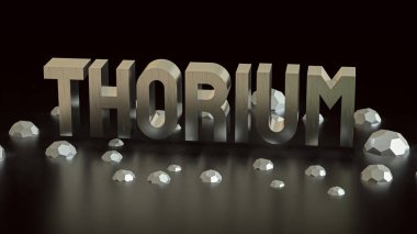 Enerji veya Teknoloji Konsepti 3D Hazırlama Toryumu.