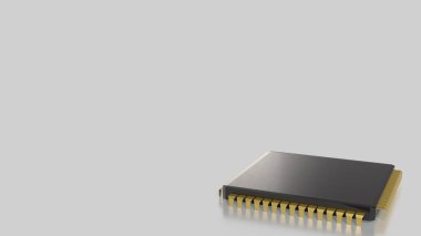 IC: Teknoloji konsepti için beyaz arkaplan 3d oluşturma.