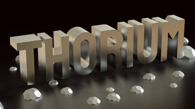 Enerji veya Teknoloji Konsepti 3D Hazırlama Toryumu.