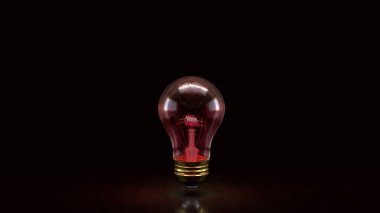 Kırmızı ampul ya da eğitim ya da 3 boyutlu fikir oluşturma.