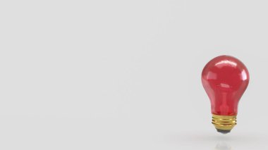 Kırmızı ampul ya da eğitim ya da 3 boyutlu fikir oluşturma.