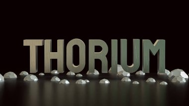 Enerji veya Teknoloji Konsepti 3D Hazırlama Toryumu.