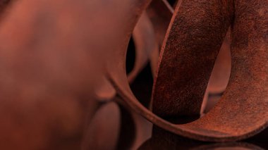 Doku konsepti için Rusty Soyut Arkaplan 3B oluşturma.