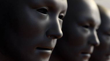 Soyut Arkaplan Konsepti 3B Hazırlama için siyah yüz.