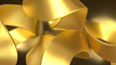 Lüks konsept 3D görüntüleme için altın özeti