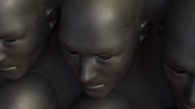 Soyut Arkaplan Konsepti 3B Hazırlama için siyah yüz.