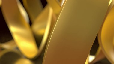 Lüks konsept 3D görüntüleme için altın özeti