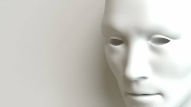 Soyut Arkaplan Konsepti 3B Hazırlama için beyaz yüz