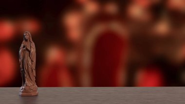 Din için Bakire Meryem ya da Tatil Konsepti 3D Hazırlama.