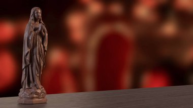 Din için Bakire Meryem ya da Tatil Konsepti 3D Hazırlama.