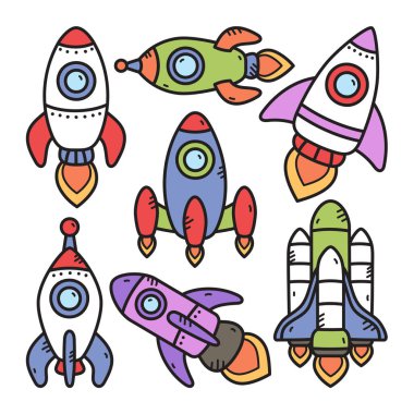 Çizgi film roket seti