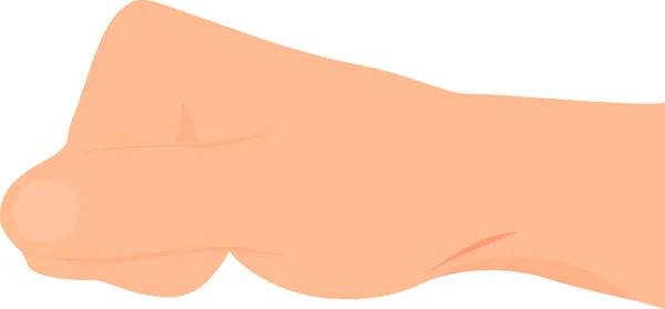 Рука Прикута Кулака Великим Пальцем Надворі Плоска Векторна Ілюстрація — стоковий вектор