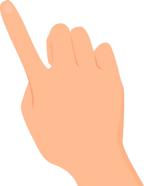 Рука Згорнута Кулак Розтягнутим Індексним Пальцем Плоска Векторна Ілюстрація — стоковий вектор