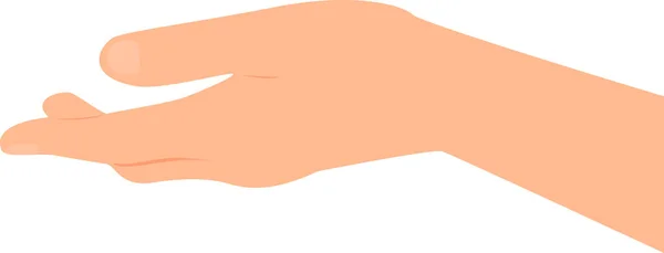Hand Mit Der Handfläche Nach Oben Flache Vektorabbildung — Stockvektor