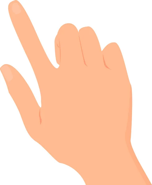 Pointant Main Avec Index Illustration Vectorielle Plate — Image vectorielle