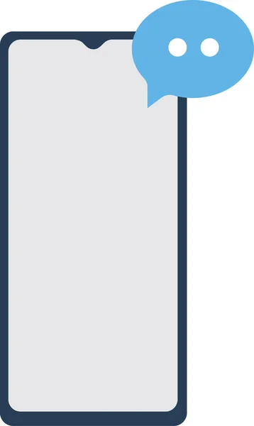 Yeni mesaj ikonlu akıllı telefon. Düz vektör illüstrasyonu.