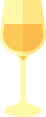 Beyaz şarap vektör illüstrasyonunun yüzü. Şeffaf arkaplan