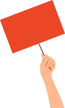 El ele tutuşan ilan panosu vektör illüstrasyonu