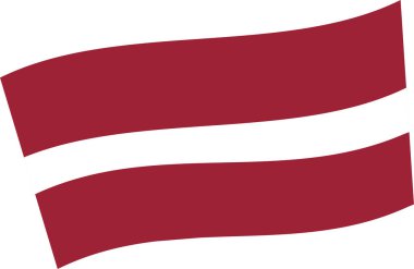 Letonya 'nın ulusal bayrağı. Şeffaf arkaplan ile vektör illüstrasyonu.