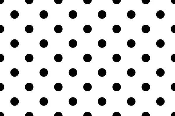 Classic black and white polka dot seamless vector pattern.