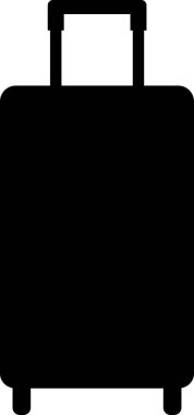 Bavul silueti. Şeffaf arkaplan ile vektör illüstrasyonu.