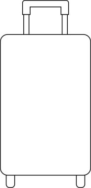 Çanta simgesi taslak biçiminde. Şeffaf arkaplan ile vektör illüstrasyonu.